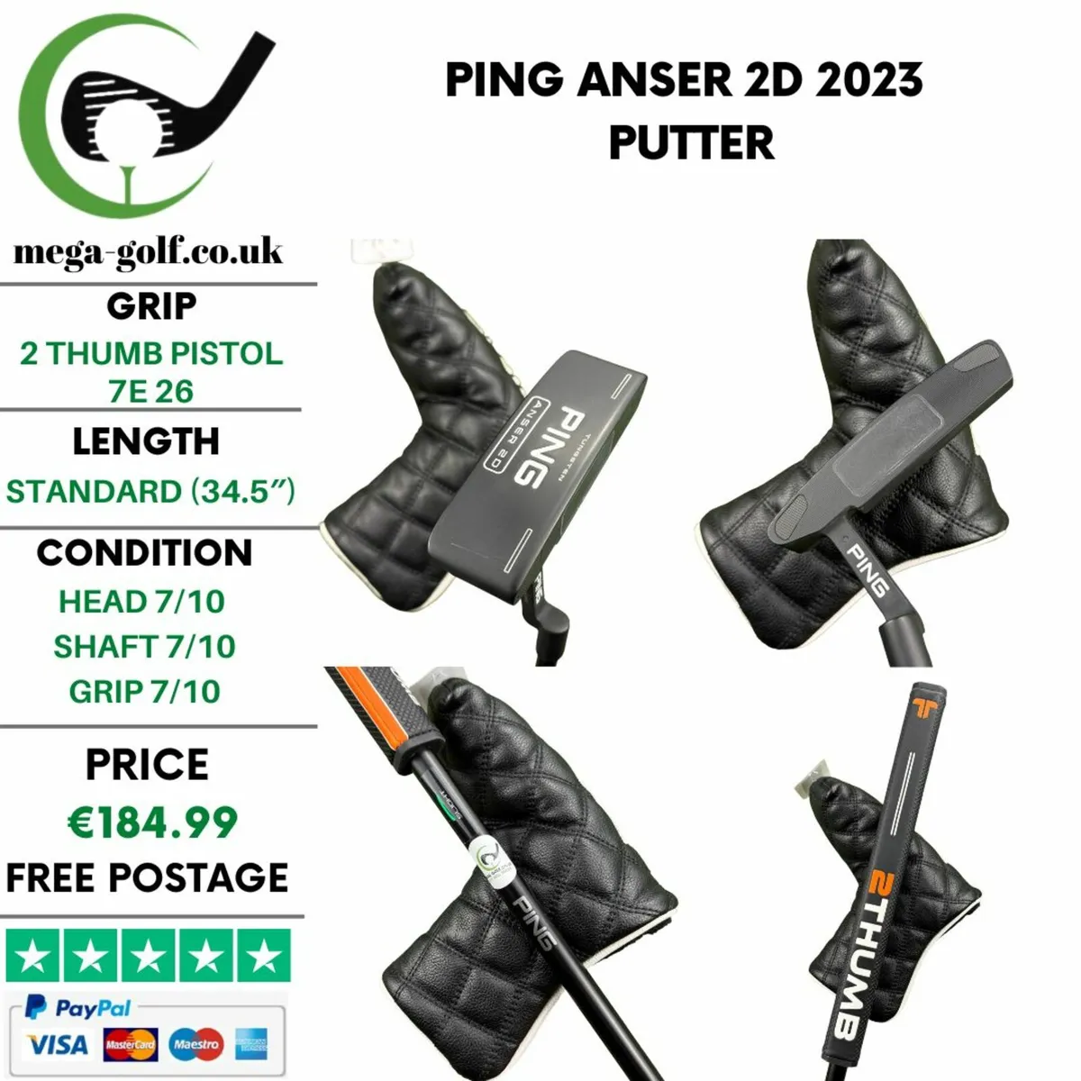 Ping Anser 2D 2023 Putter / 34.5″ - Image 1