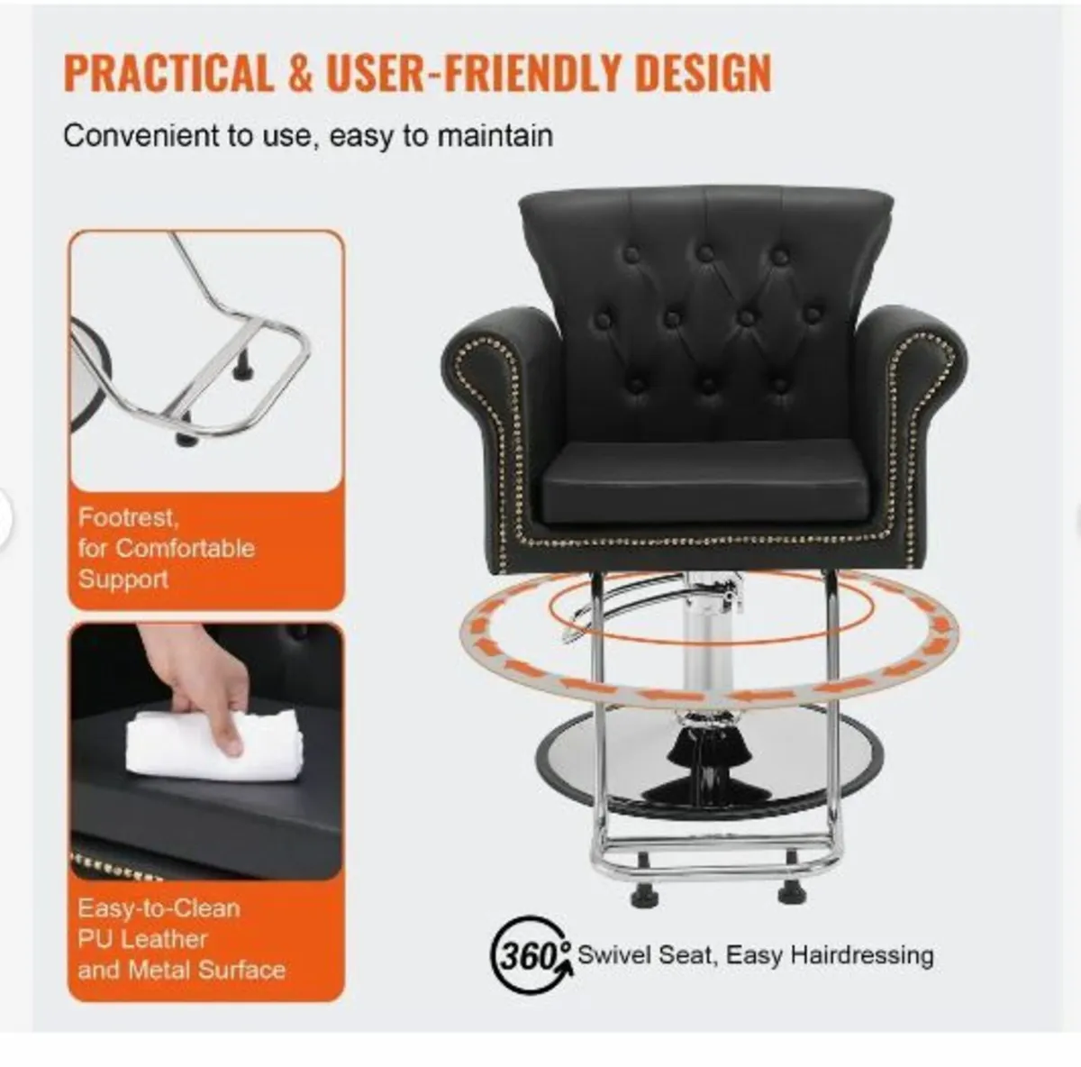 Salon Chair, Barber Chair for Hair Stylist - Image 4