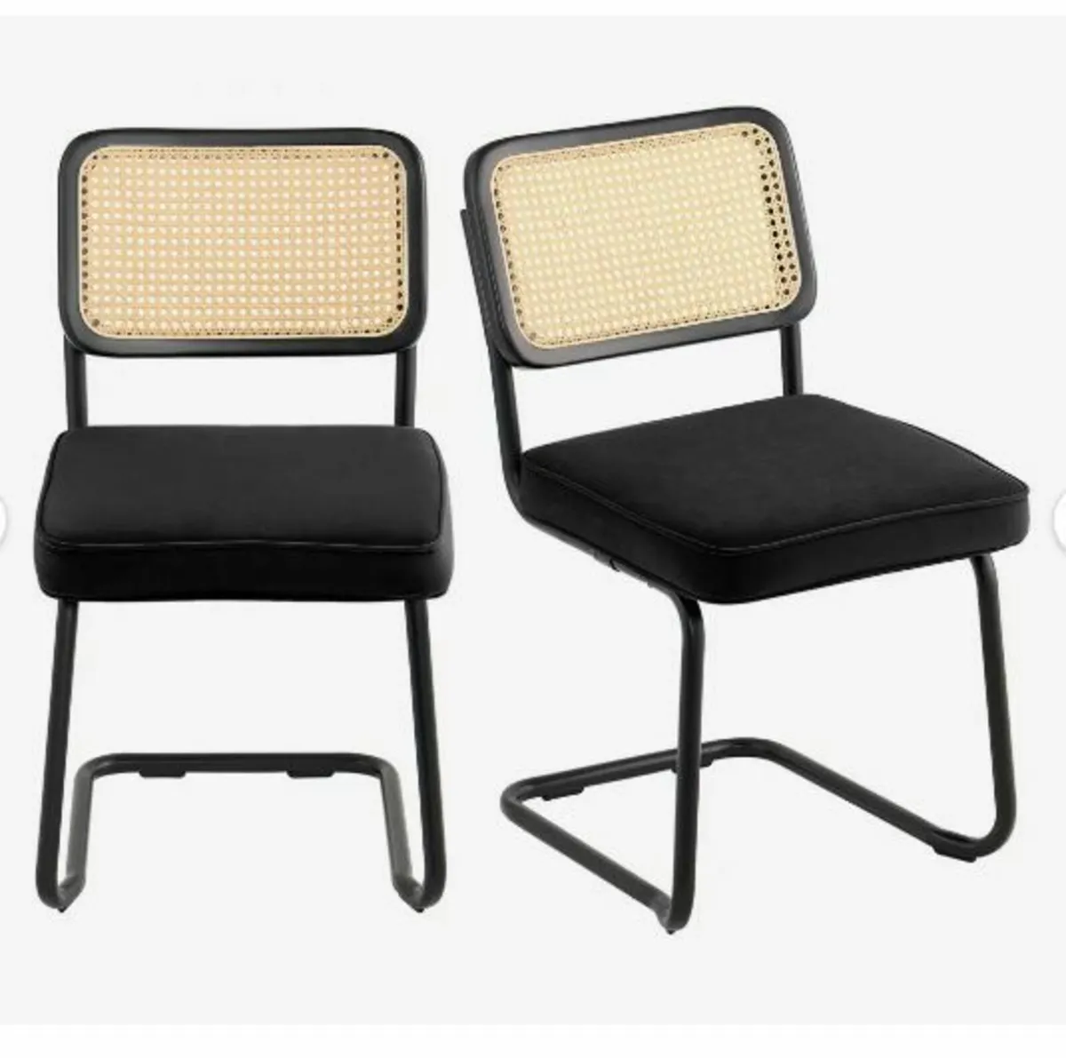 Rattan Chairs, Set of 2, Mid Century Modern - Image 1