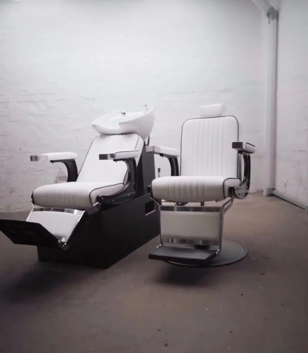 Barber chairs and wash matching wash basins - Image 2