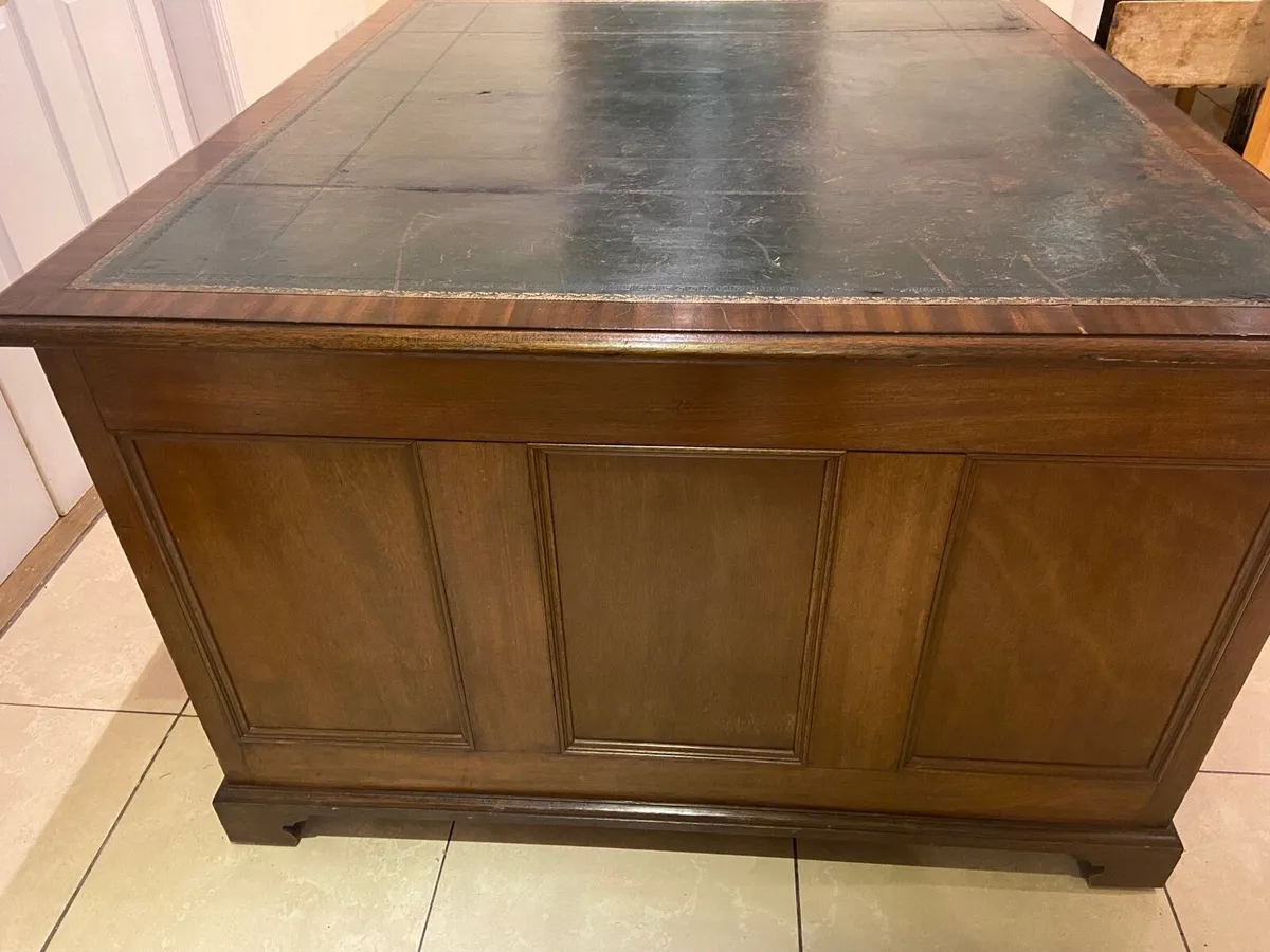 Victorian double sided partner desk - Image 3