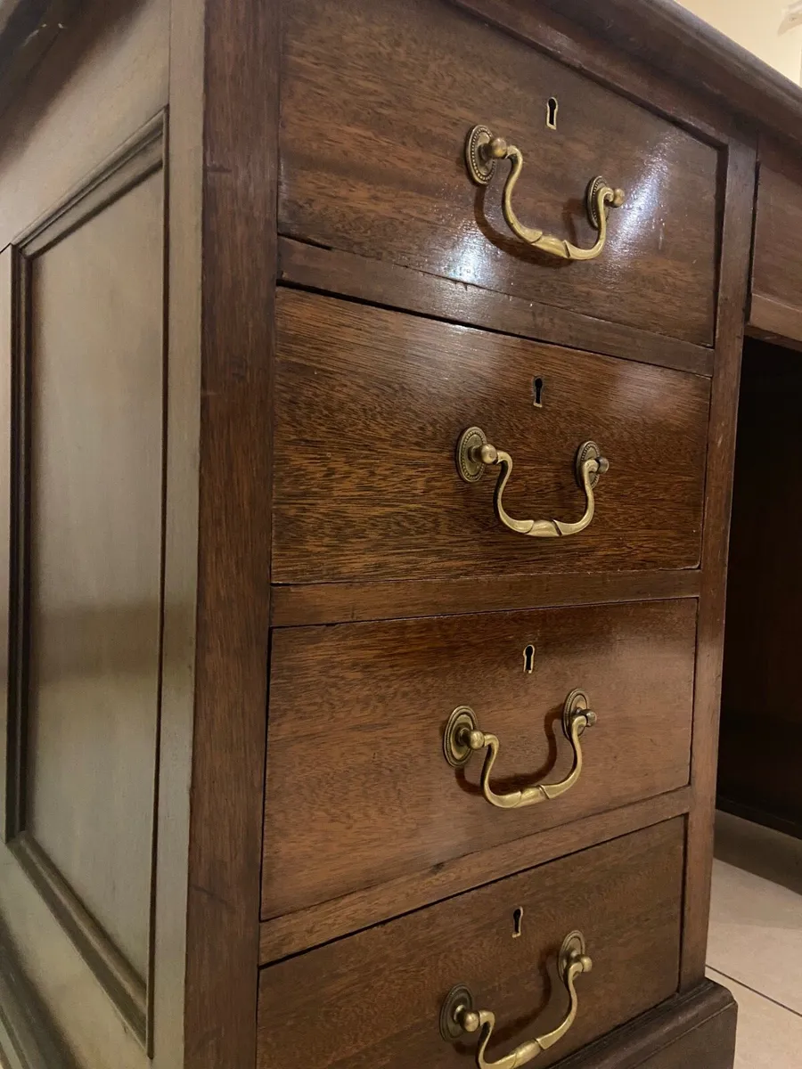 Victorian double sided partner desk - Image 4