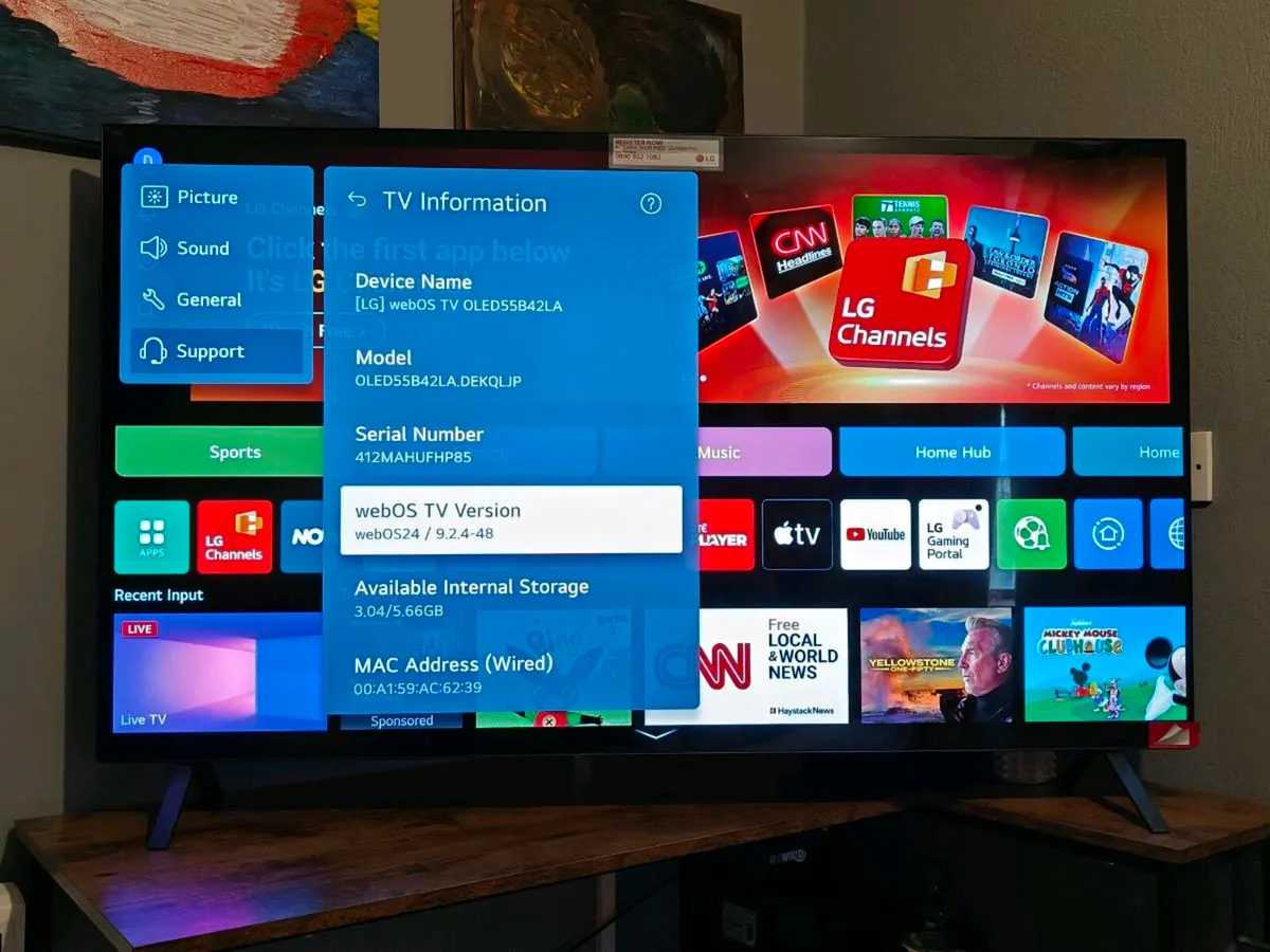 LG OLED 55-inch TV (model OLED55B42LA) - Image 2