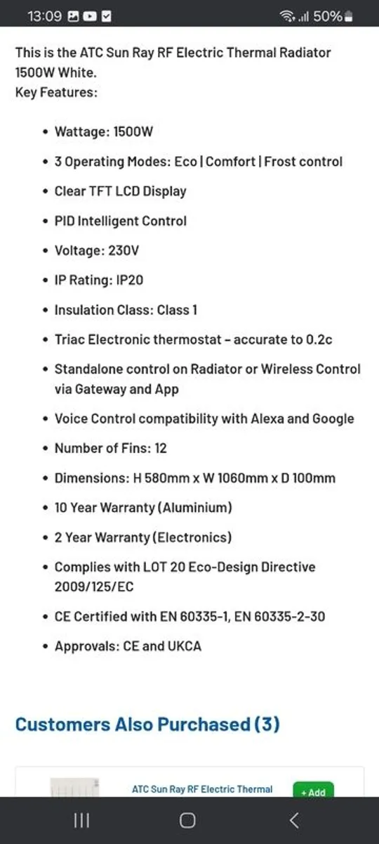 Sun ray electric radiator like new - Image 2