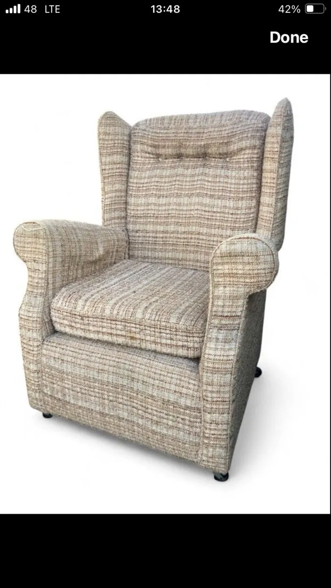 Wing Back Armchairs - Vintage x 2-Free - Image 4
