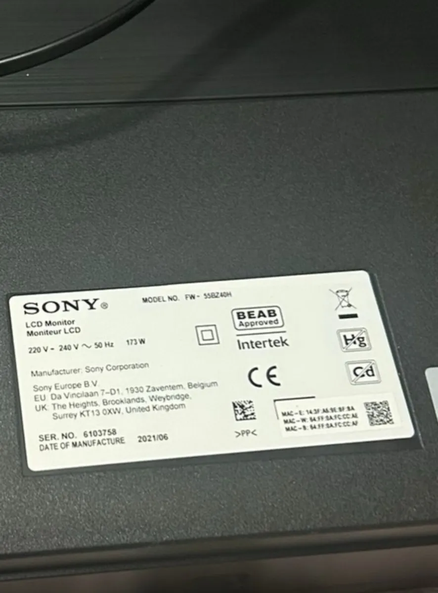 Sony 55 inchLCD tv monitor - Image 3