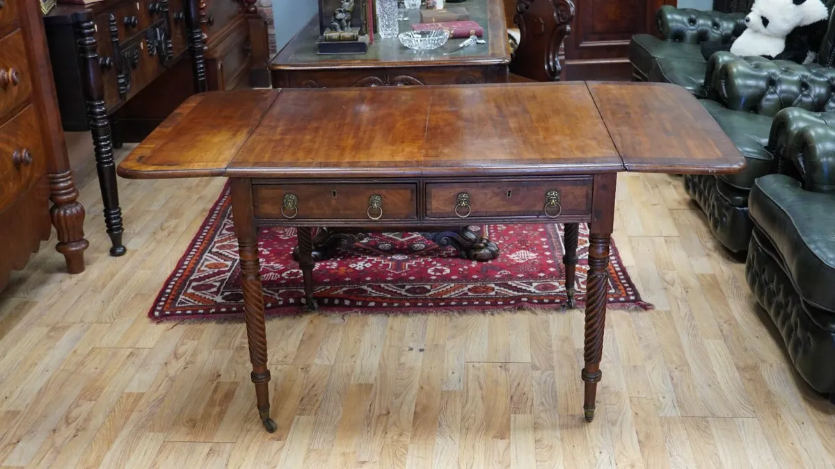 Late Georgian Drop-Leaf Sofa Table / Writing Desk - Image 1