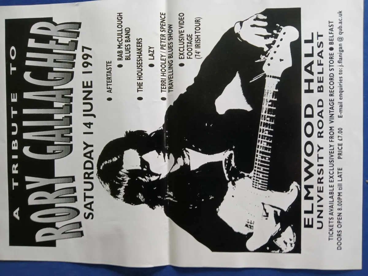 1997 Rory Gallagher Memorial Concert Poster - Image 1