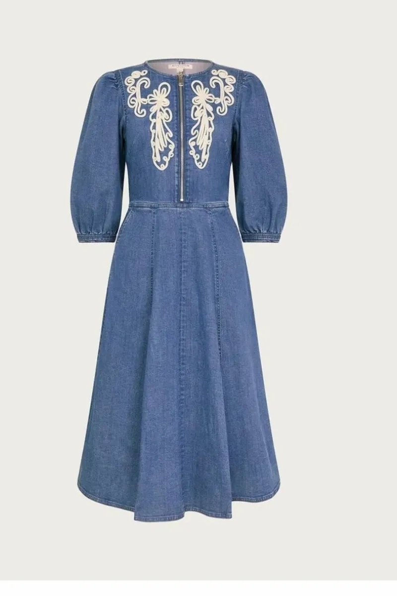 Monsoon Denim Dress Size 8 - Image 1