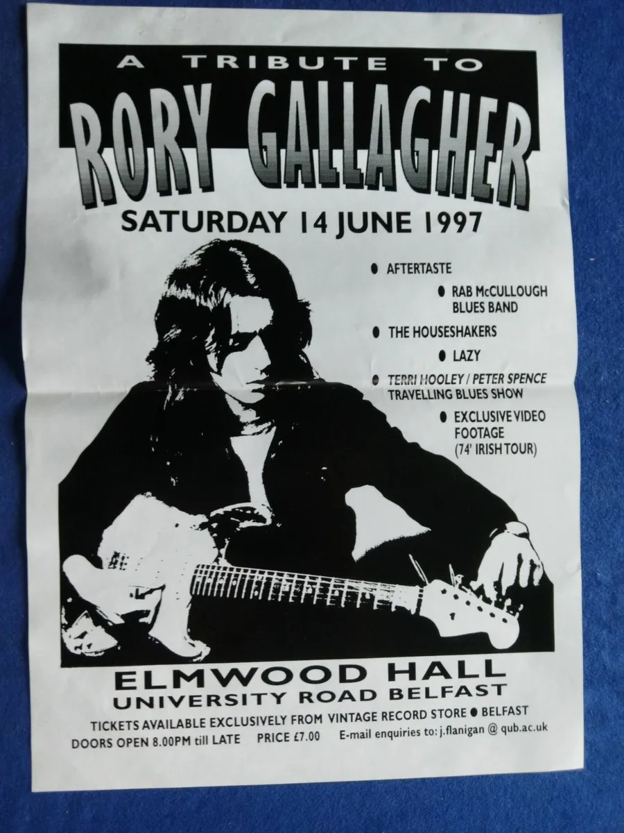 1997 Rory Gallagher Memorial Concert Poster - Image 3