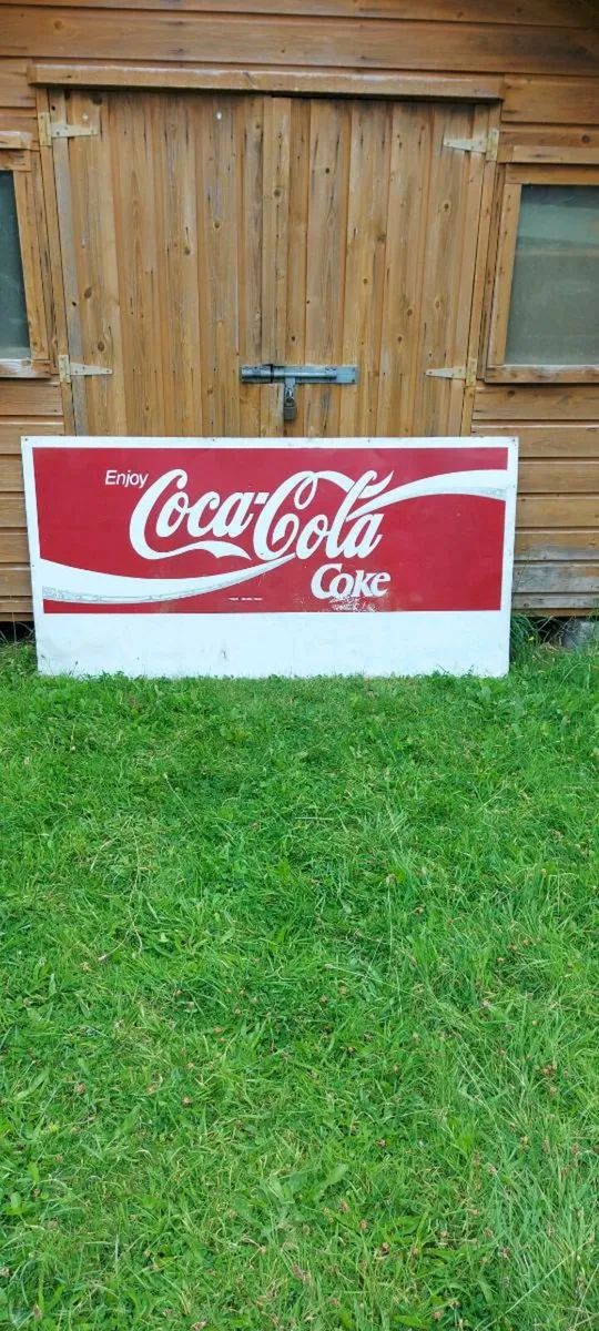 Vintage Metal  Coca Cola Sign - Image 1
