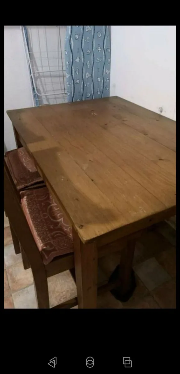 **CLEARANCE** Small Table & 2 Oak Chairs - Image 1
