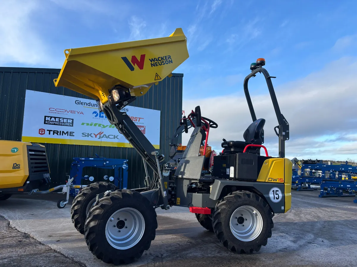 New Wacker Neuson DW15 high tip dumpers in stock - Image 1