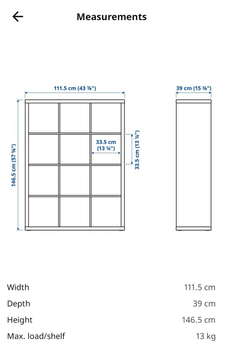 Kallax Shelving Unit 3 x 4 rows - Image 1