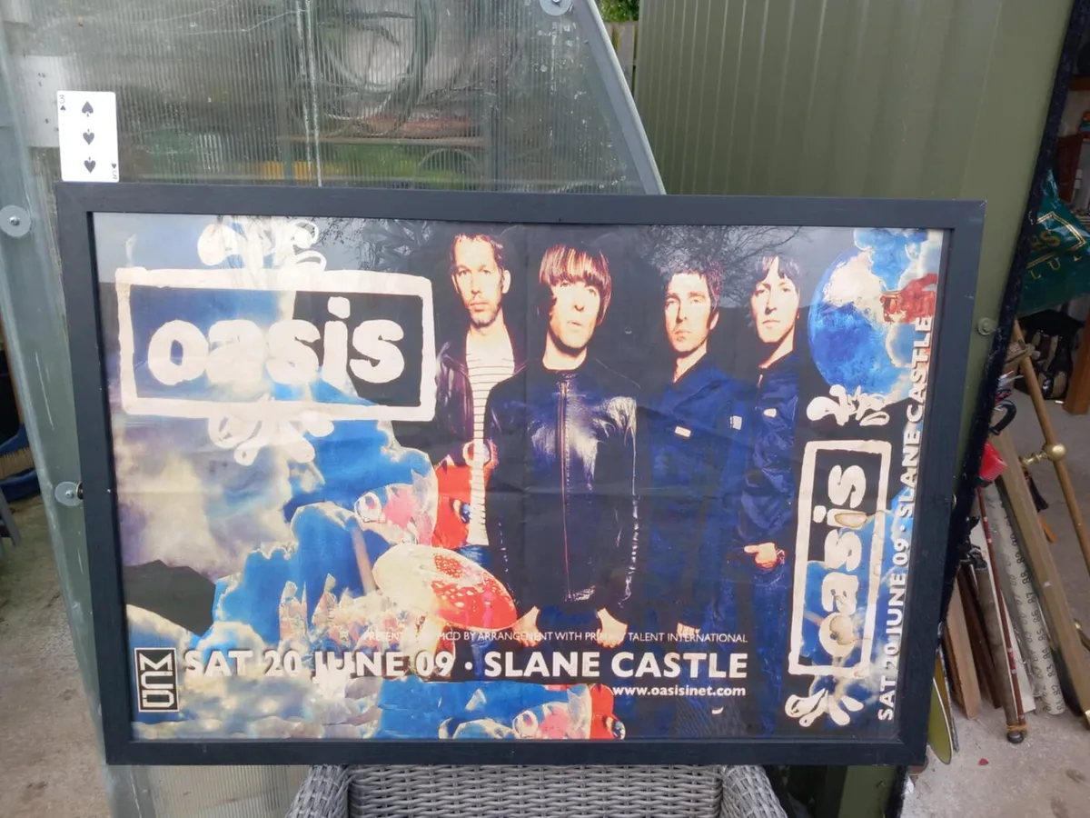 Oasis framed poster for Slane, D18 - Image 1