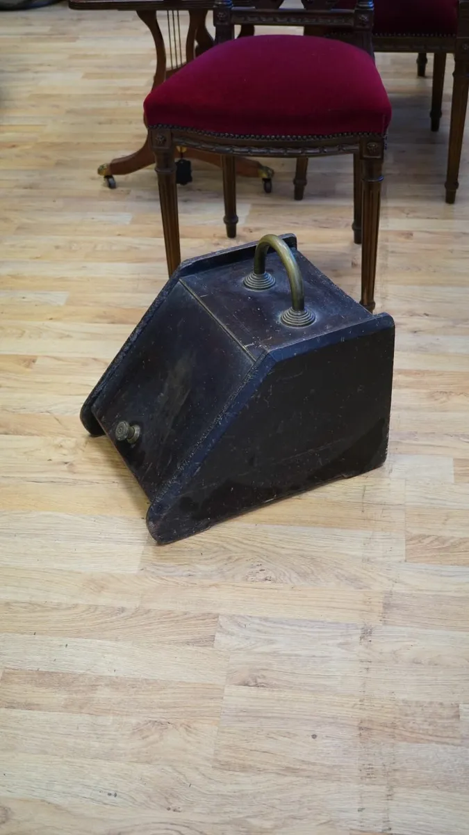 Vintage Coal Box with Brass Handle - Image 2