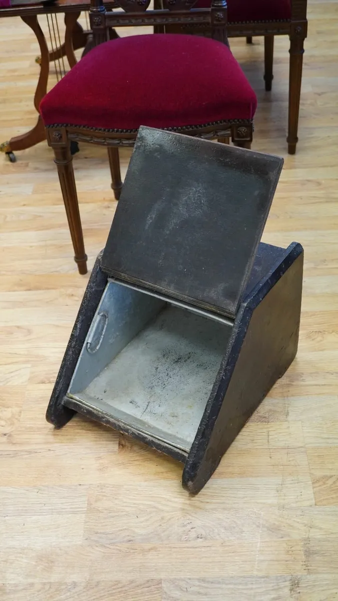 Vintage Coal Box with Brass Handle - Image 3