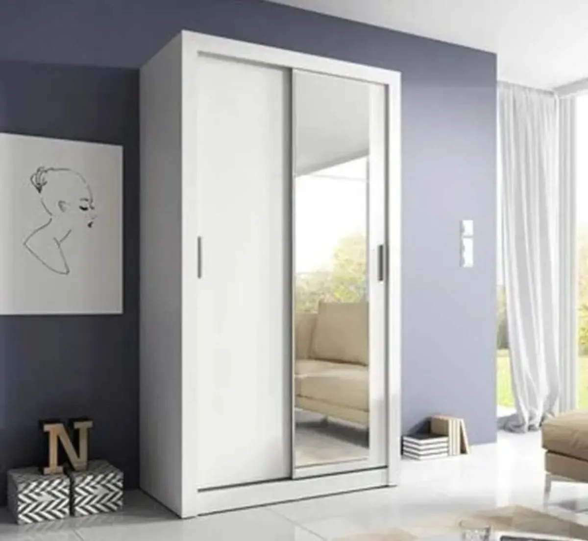 Denmark Sliderobe 1.2m White. Free delivery 🚚 - Image 1