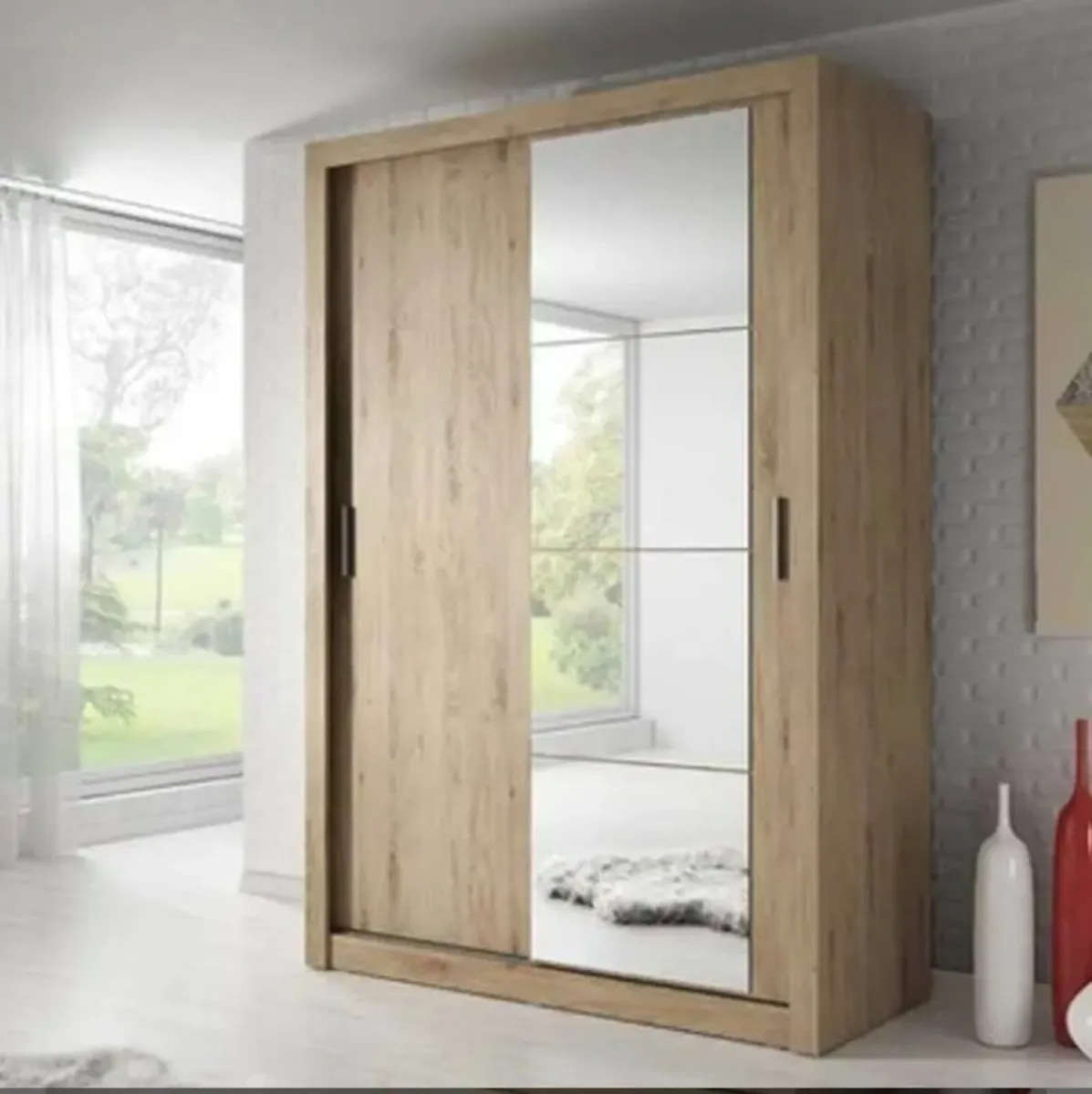 Denmark Sliderobe 1.5m Oak Shetland - Image 1