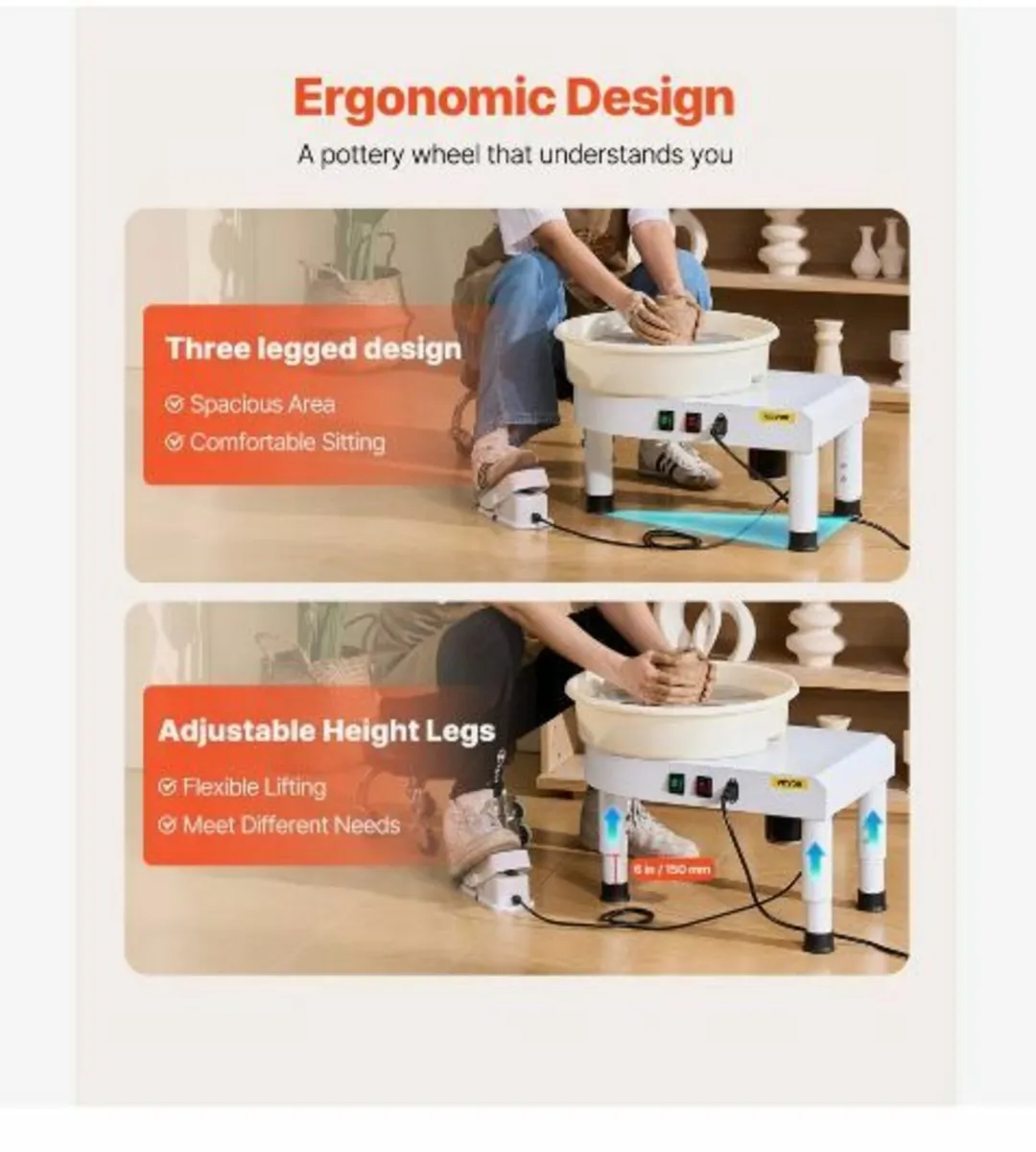 Pottery Wheel, 35 cm Ceramic Wheel Forming Machin - Image 3