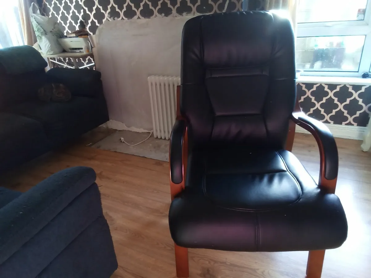 Faux leather Orthopaedic chair. - Image 1