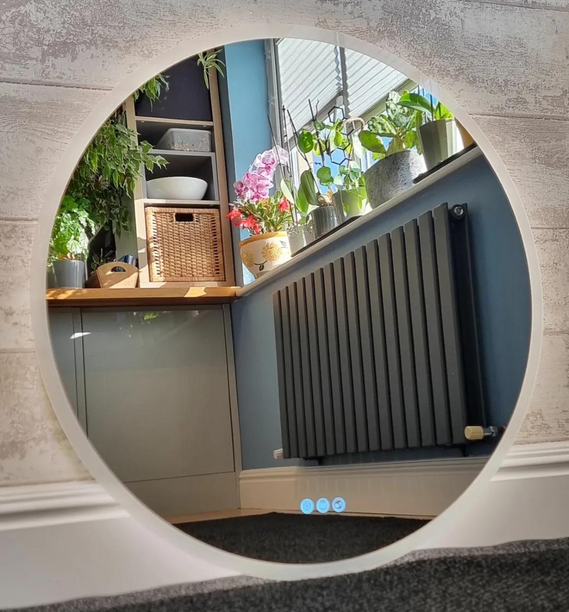 LED Bathroom Mirror 80cm Antifog Speakers - Image 4