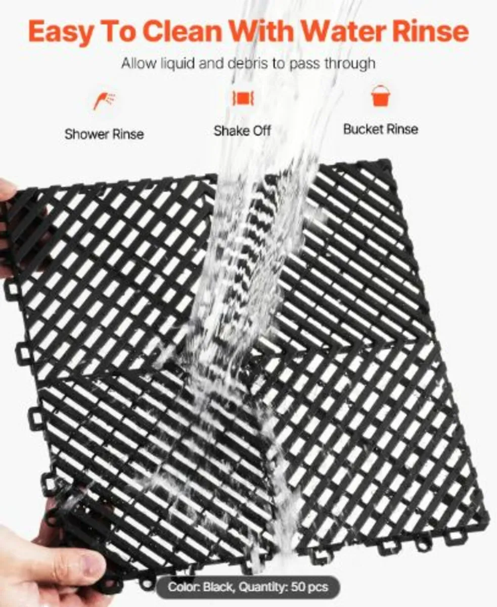 Interlocking Drainage Mat, 12” x 12” Modular - Image 2