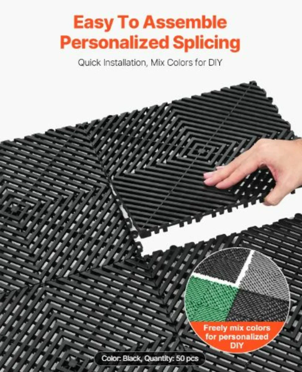 Interlocking Drainage Mat, 12” x 12” Modular - Image 3
