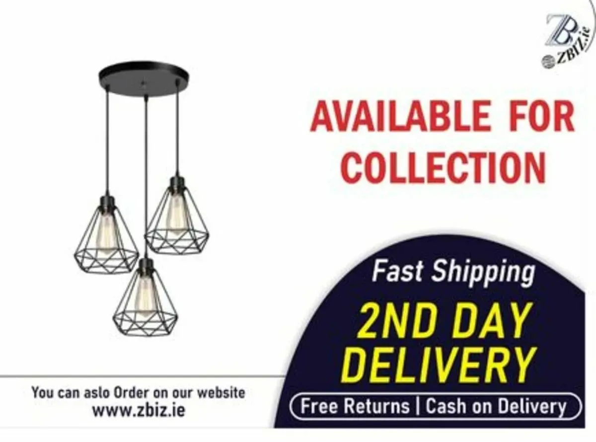 Vintage Industrial Black Metal Cage Pendant Light - Image 1