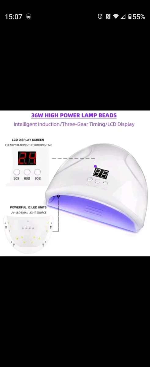 UV led nail lamp dryer new - Image 1