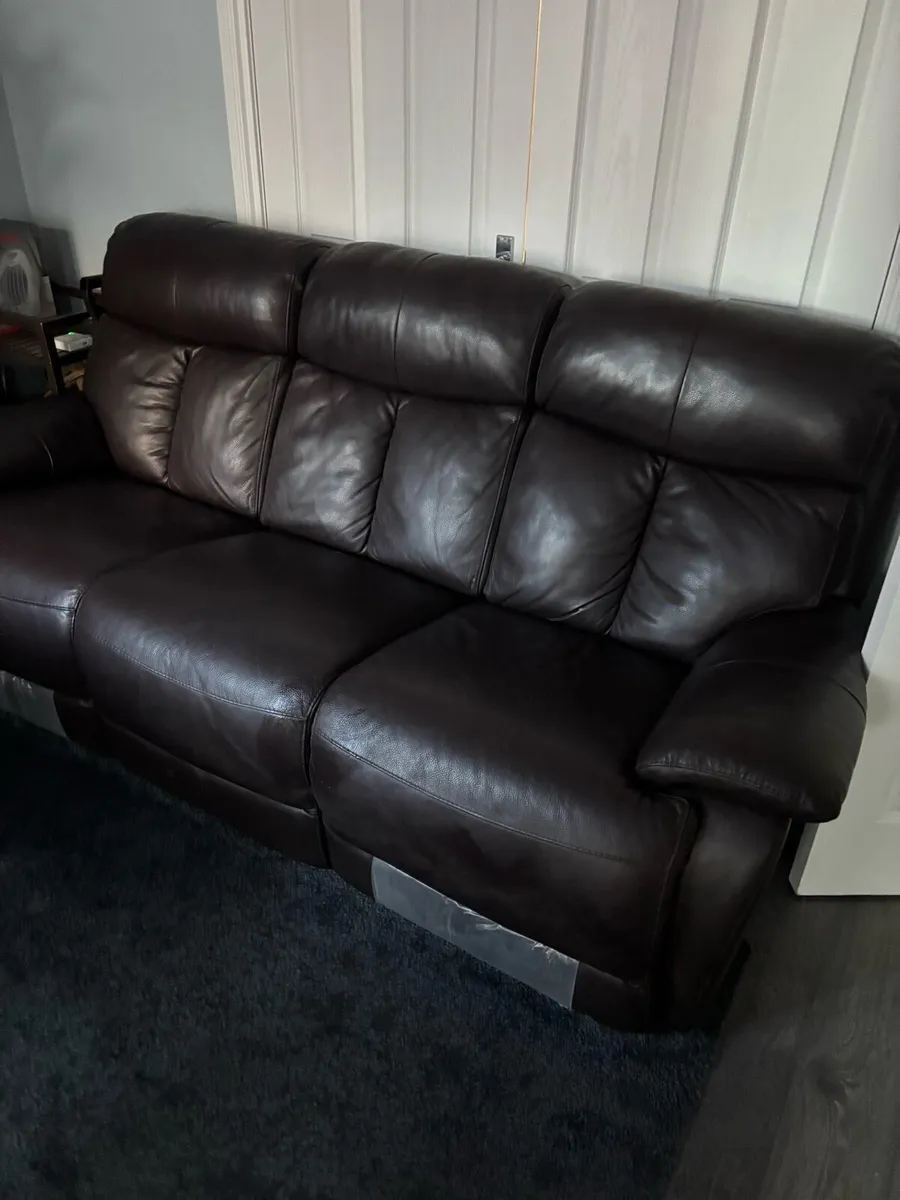 Harvey Norman 3-Seater  Leather Recliner Sofa - Image 1