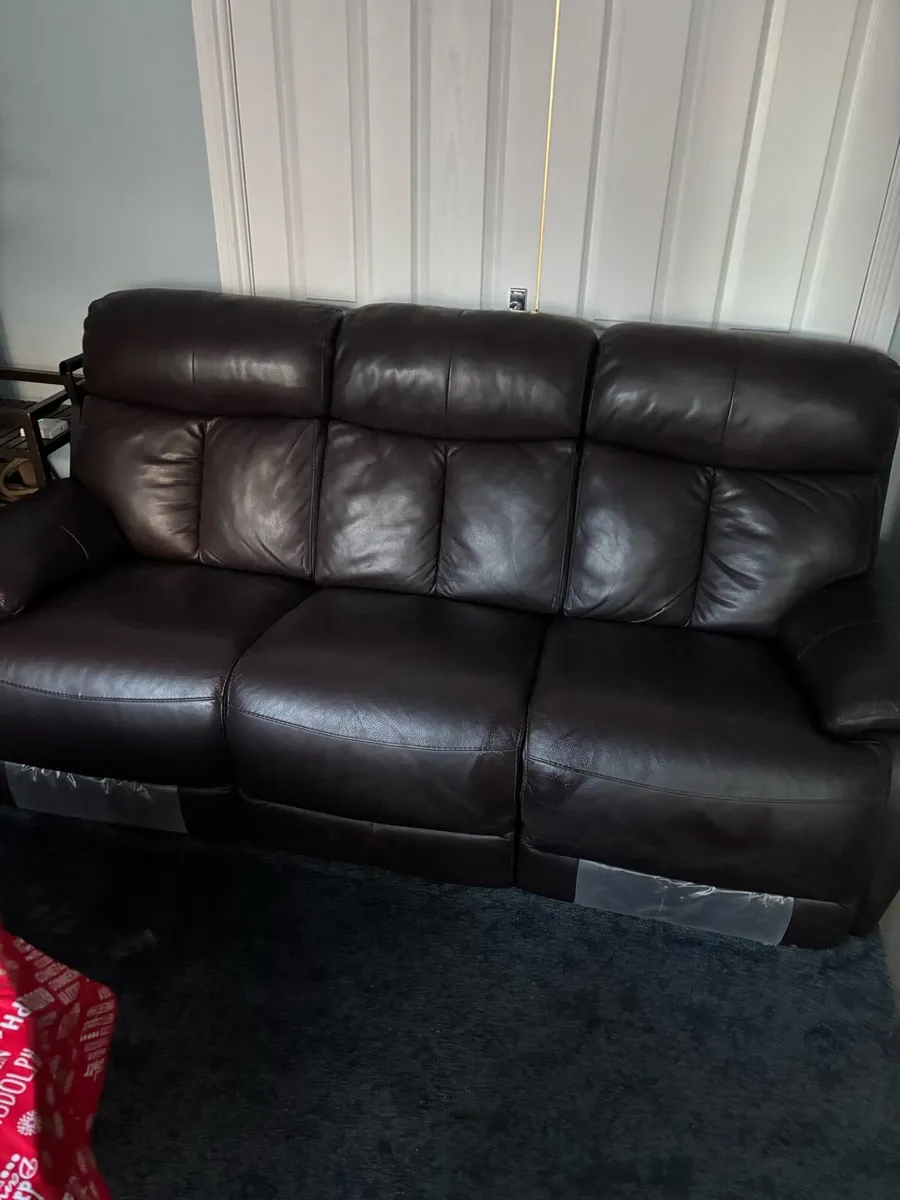 Harvey Norman 3-Seater  Leather Recliner Sofa - Image 2