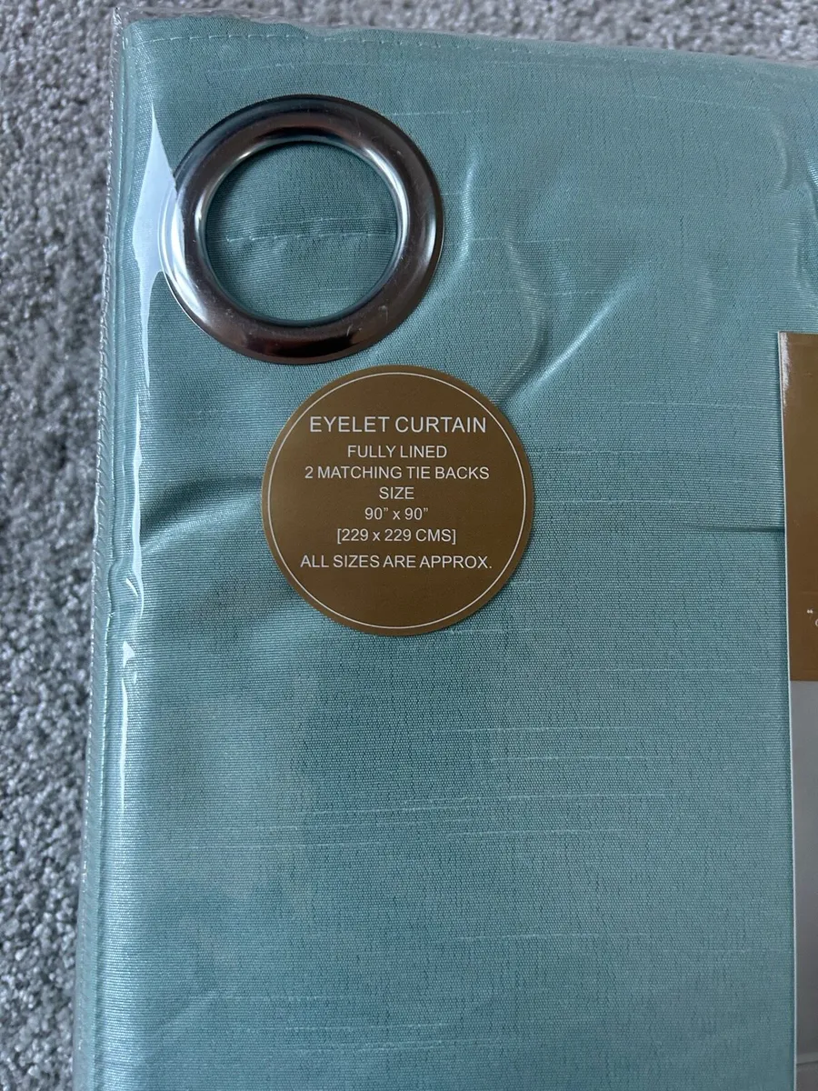 90x99 Duck Egg Curtains 3 sets - Image 2