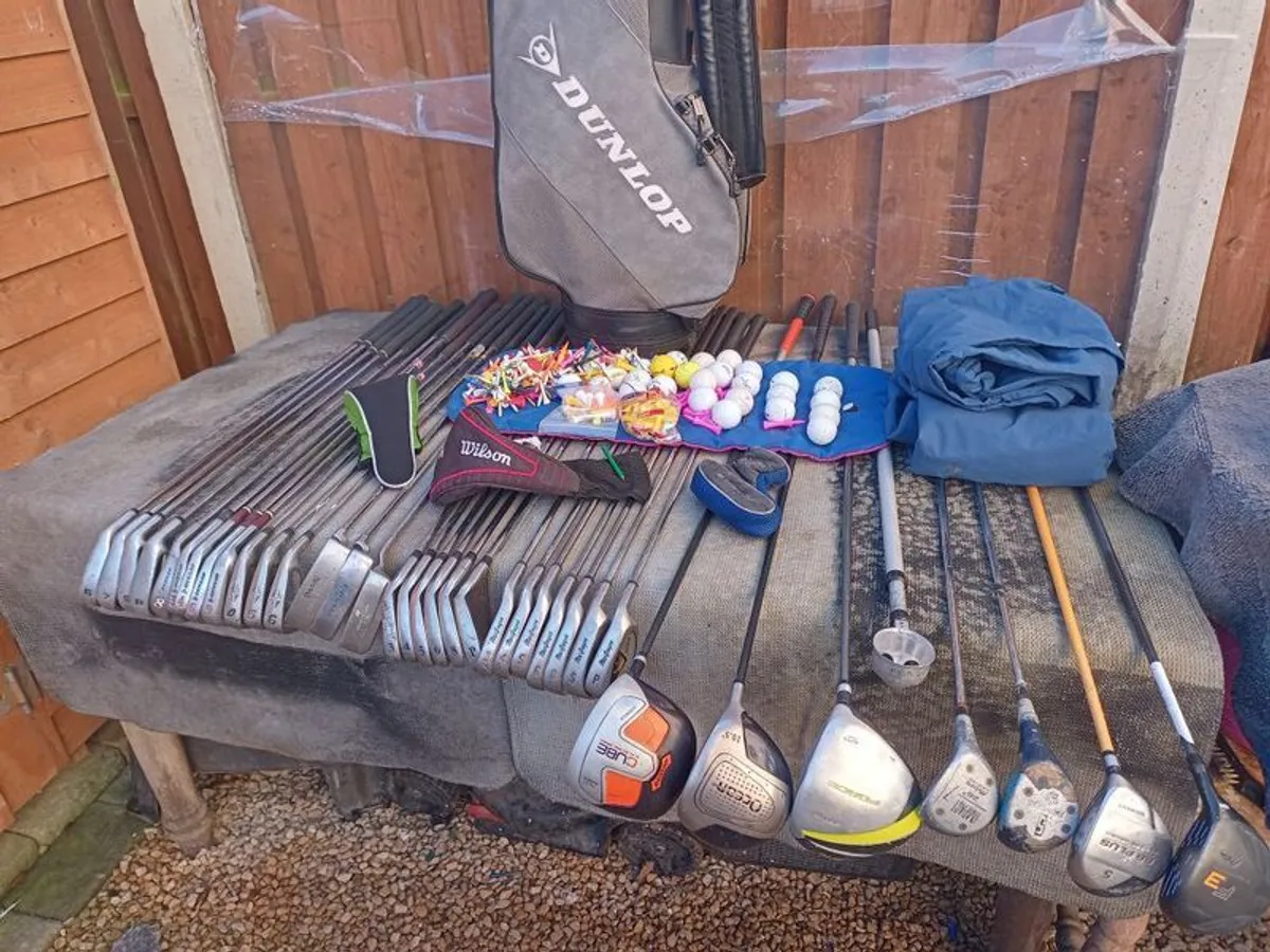 A selection of golf clubs. Golf bag and Golf balls - Image 3