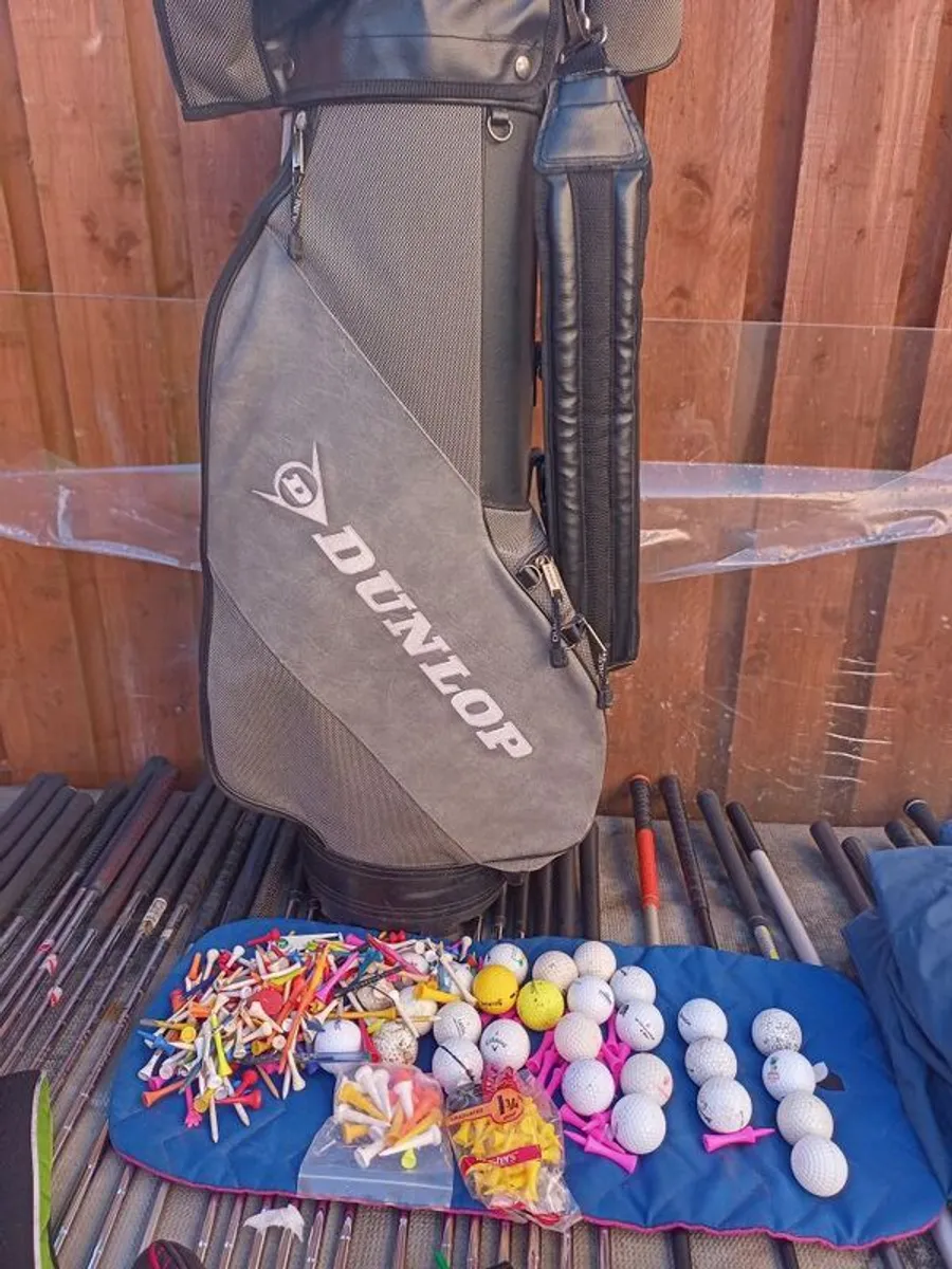 A selection of golf clubs. Golf bag and Golf balls - Image 4