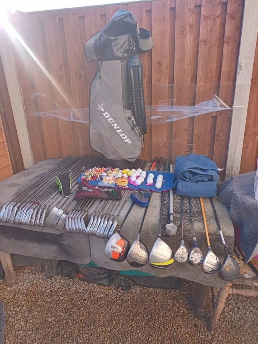 A selection of golf clubs. Golf bag and Golf balls - Image 2