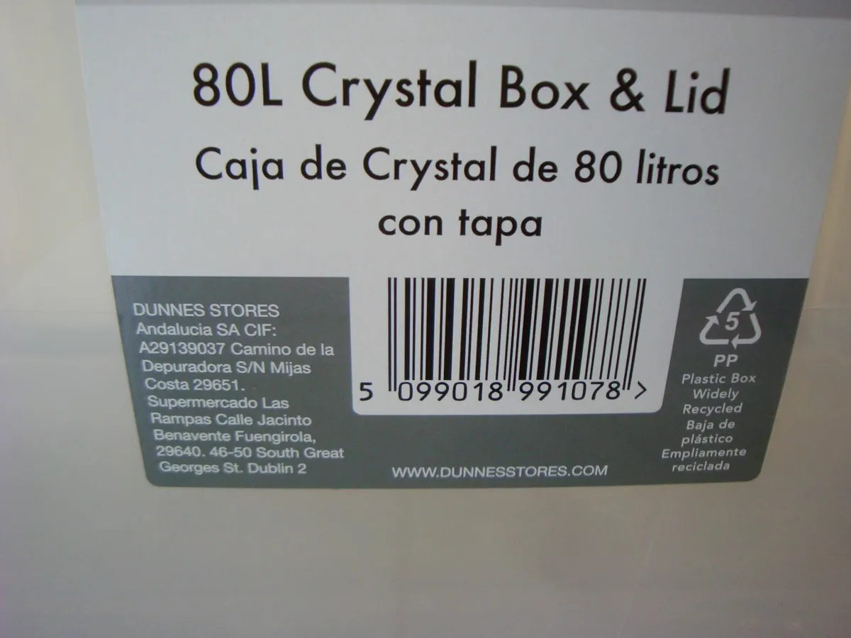 Clear Storage Box With Lid 80l - Image 3