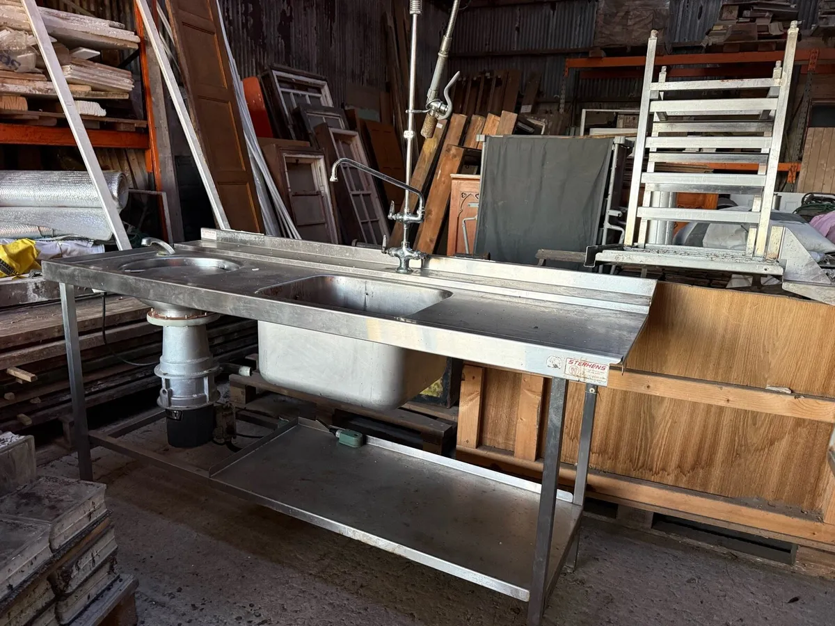 Industrial stainless steel sink - Image 1