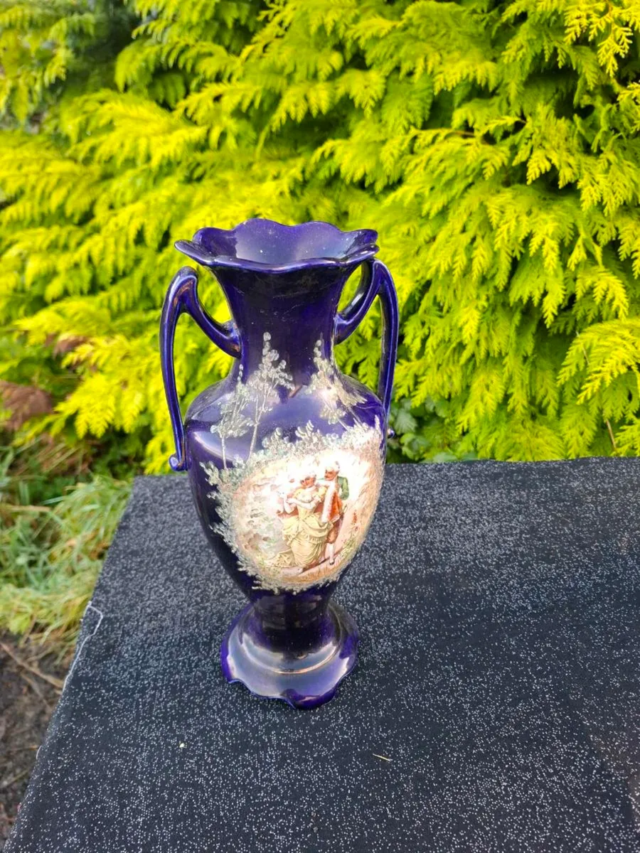 Blue vintage marquise vase - Image 2