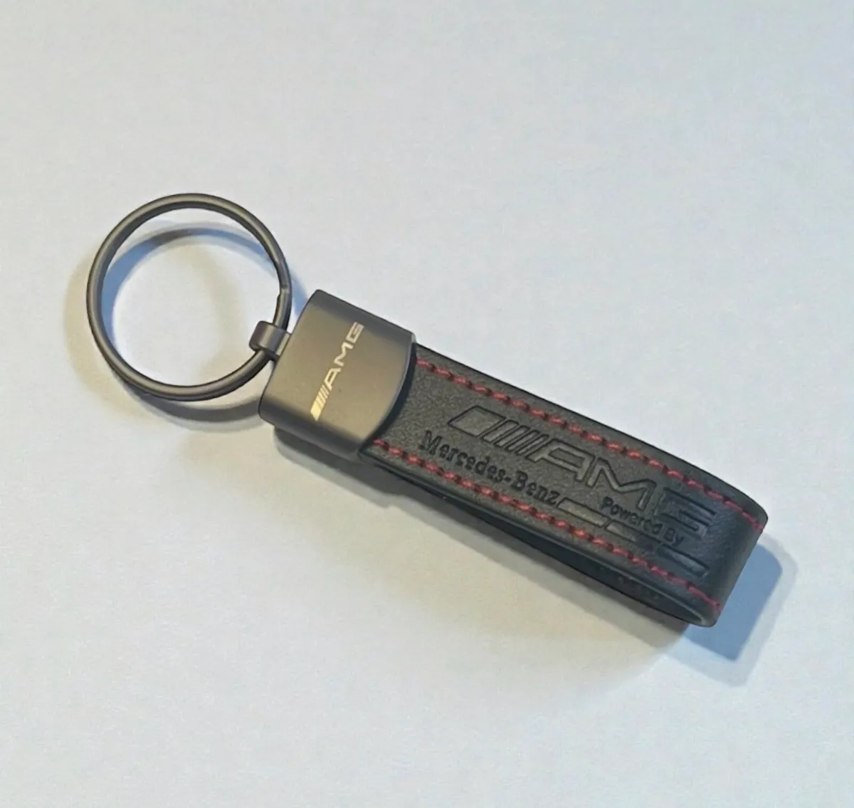 Keyring AMG Mercedes Luxury Black Leather - Image 1