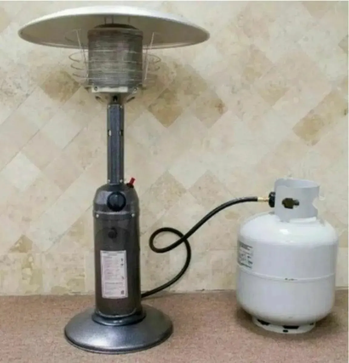 Tabletop Gas Patio Heater in Stainless Steel - Image 1