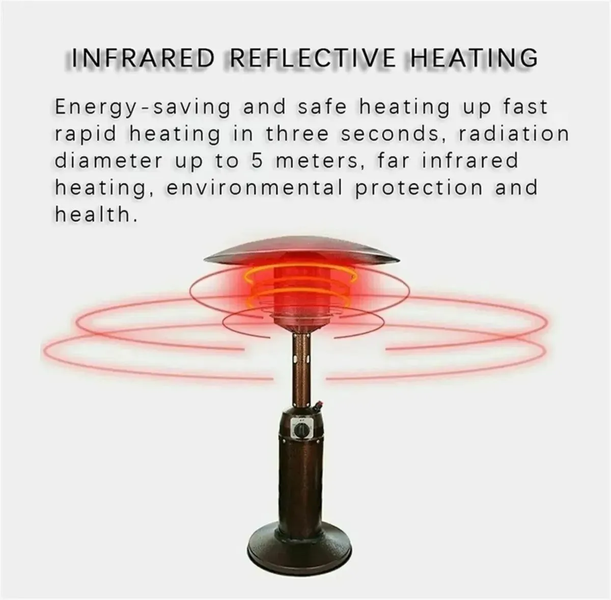 Tabletop Stainless Steel Gas Patio Heater - Image 3