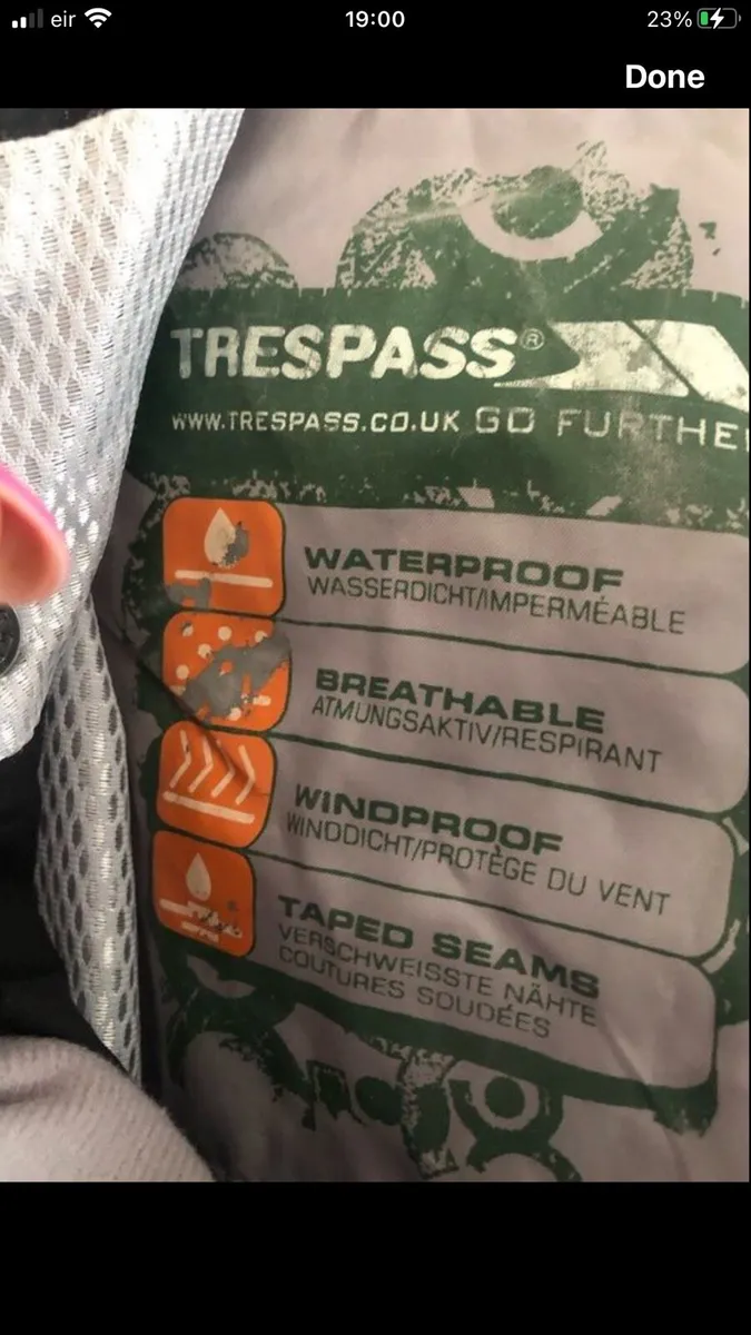 Mens trespass jacket size M €20 - Image 3