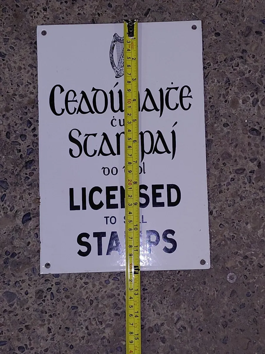 Irish antique style Enamel Sign for stamps - Image 4