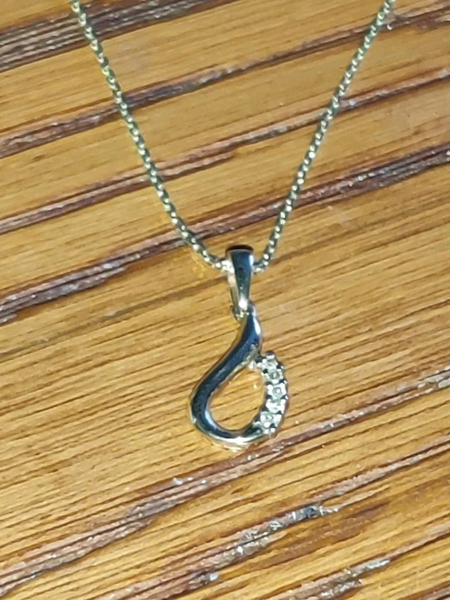 DIAMOND LOOP, 9CT Yellow Gold 18"BELCHER Necklace - Image 4