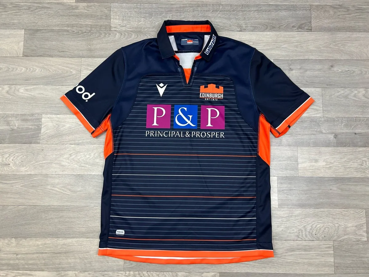 Macron Edinburgh Rugby Jersey Shirt Mens Large - Image 1