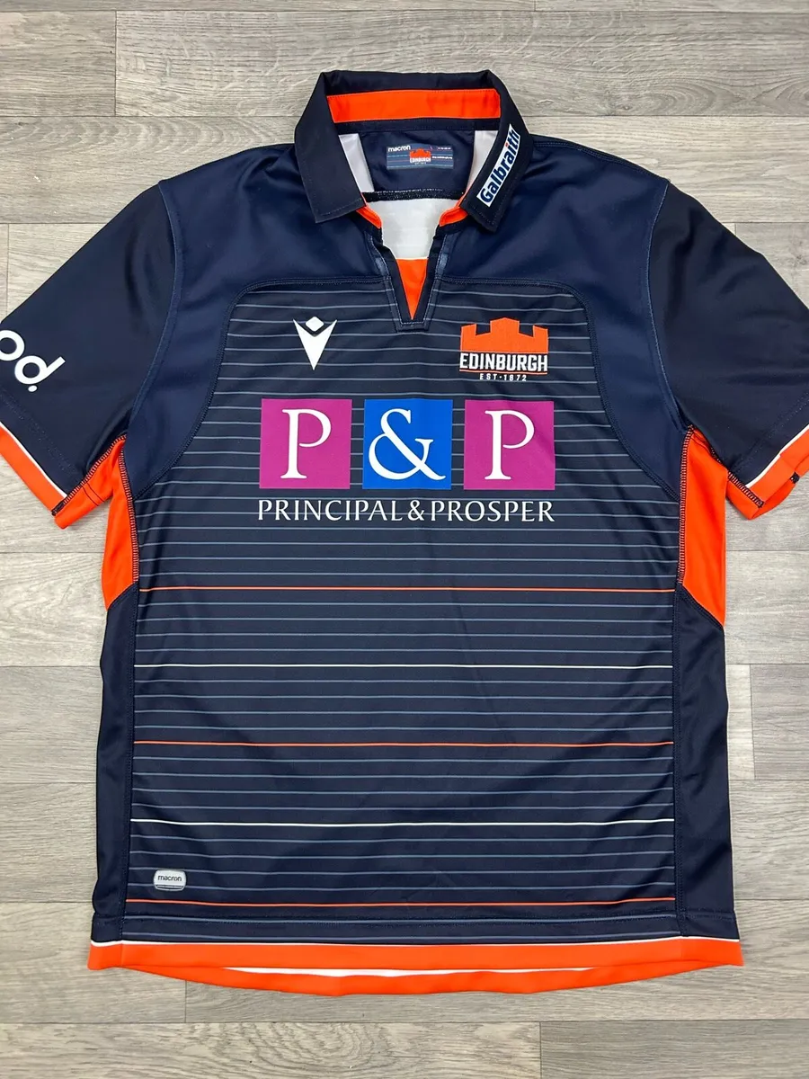 Macron Edinburgh Rugby Jersey Shirt Mens Large - Image 2