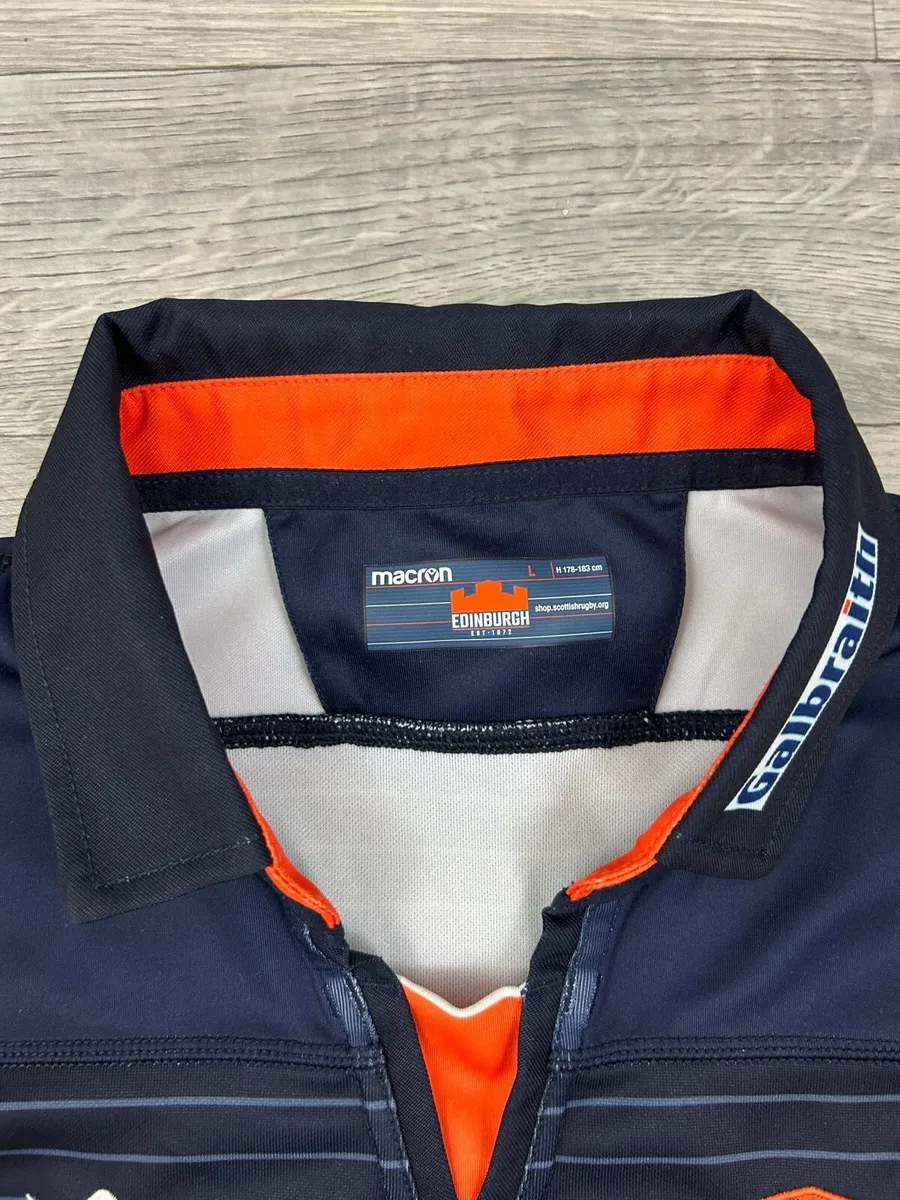 Macron Edinburgh Rugby Jersey Shirt Mens Large - Image 4