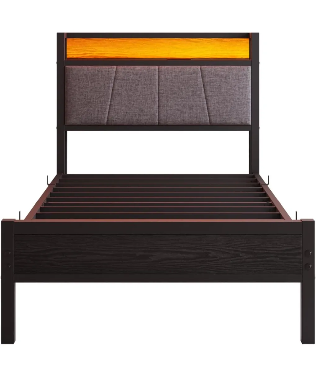 Bed Frame with Charging Station and Led - Image 4