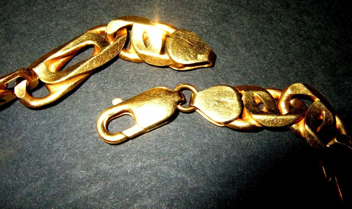 Vintage Hallmarked 9ct Gold Paperlink Bracelet - Image 3